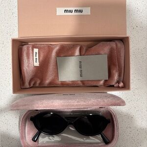 Miu Miu MU 04ZS Black Sunglasses